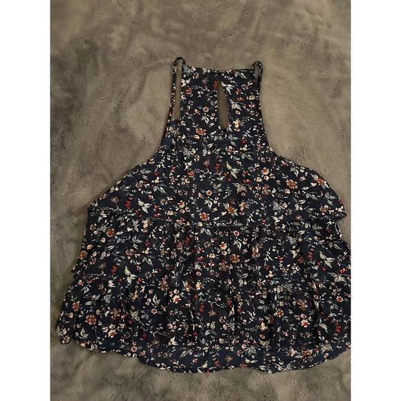 Abercrombie & Fitch Blue Floral Tank Top - Picture 2 of 4
